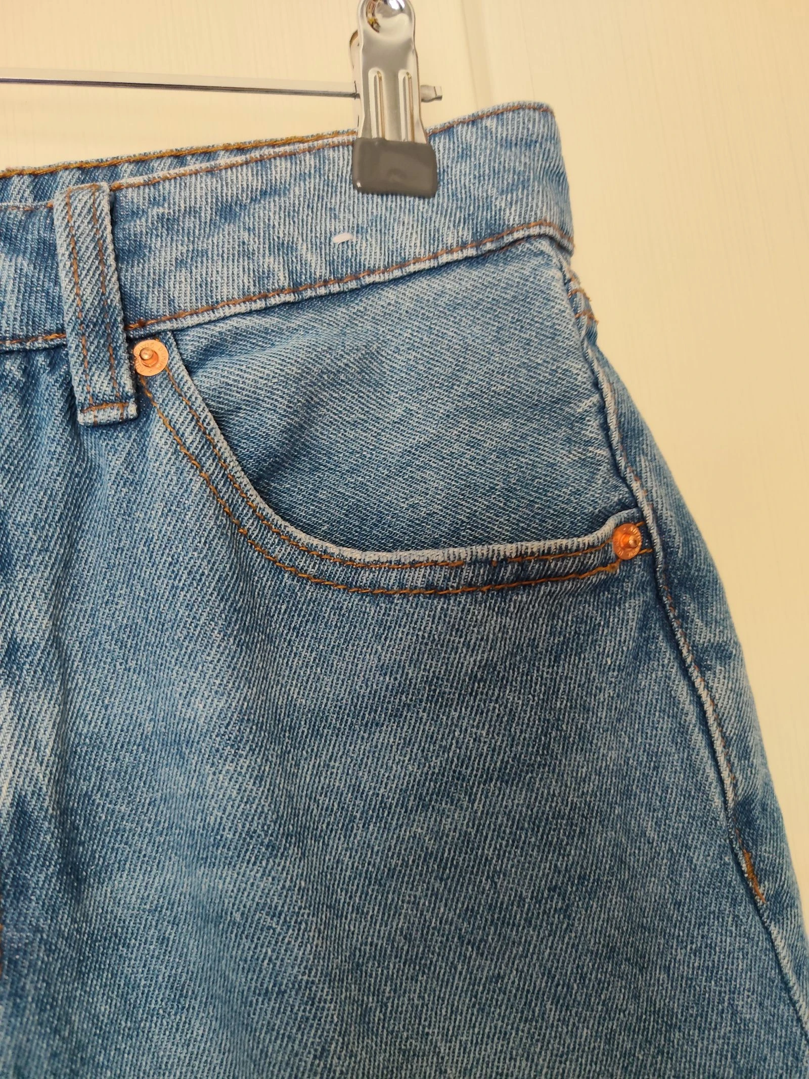Calça jeans feminina reta solta Lefties Tamanho M/38 – photo 6